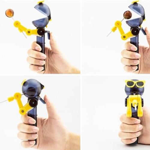 18.5*9cm Lollipop Holder Decompression Toys Lollipop Robot toy gift Random Colors Delivery