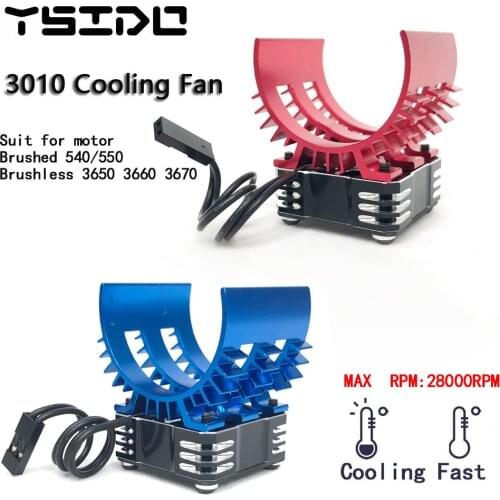 28000RPM Metal Cooling Fan Motor Heat Dissipation w/Holder for 1/10 3650 3660 3665 3670 540 550 35T 12T Brushless Motor RC Car
