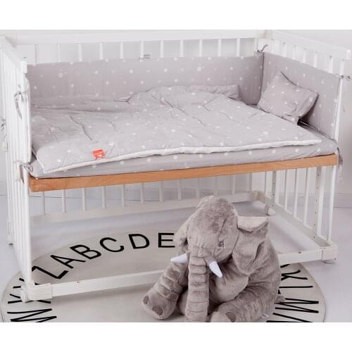 Baby Bumper Bed Protector Toddler Infant Crib Bed Bumper 4Pcs Baby Bedding Sets Including Fitted Sheet Pillow Quilt Bumper