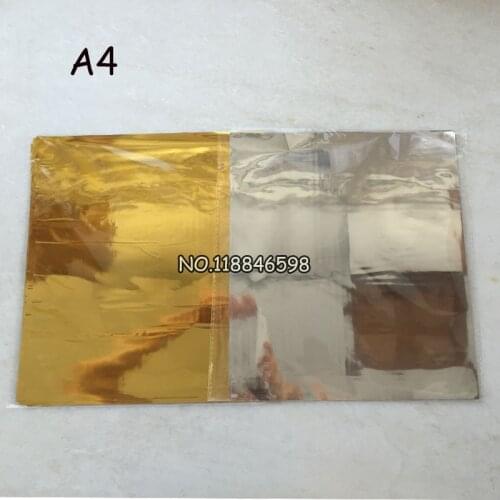 50pcs Gold and Silver Hot Foil Paper A4 Size Two Lots Glossy Beautiful Color