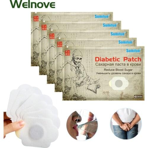 6/12/24/42 pcs Diabetes Patch 100% Natural Herbal Stabilizes Blood Sugar Level Balance Blood Glucose Chinese Mediacl Plaster