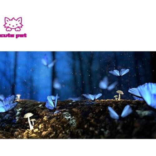 5d diy diamond painting Modern art, butterfly forest mosaic diamond crystal painting full square round diamond embroidery art