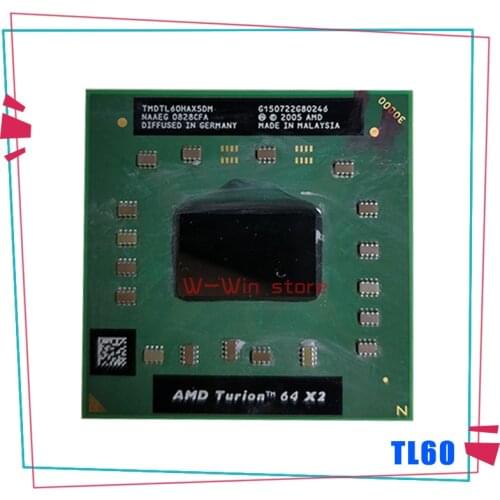 AMD Turion 64 X2 Mobile technology TL-60 TL 60 TL60 2.0 GHz Dual-Core Dual-Thread CPU Processor TMDTL60HAX5DC Socket S1