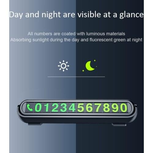 Car-styling Car Temporary Parking Card Luminous Telephone Number Card Universal Hidden Number Plate With Fragrance Tank