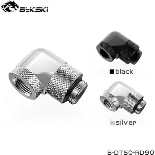 Bykski 360 Degree Rotary 90 Adapte Water Cooling Build G1/4" Fittings,Double Rotate Elbow,Custom PC Liquid Connector,B-DTSO-RD90