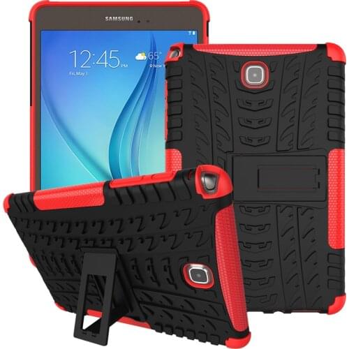 For Samsung Galaxy Tab A 8.0 SM T350 T355 P350 P355 8" Tablet Case Cover Silicone TPU+PC Kickstand Dual Armor Back Cover Cases