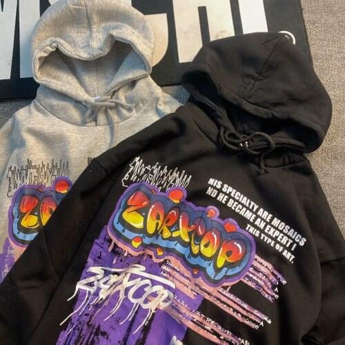 Harajuku Designer Sweatshirt Letter Graffiti Graphic Hoodies E Girl Streetwear Casual Tops Clothes for Teens Hip Hop Oversized