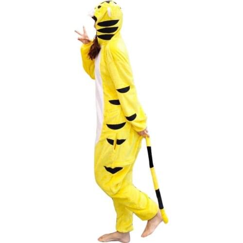 Anime Animal Tiger Costume Pajamas Cosplay All jumpsuit Adult Women Men Onesie Pyjamas Party Dress