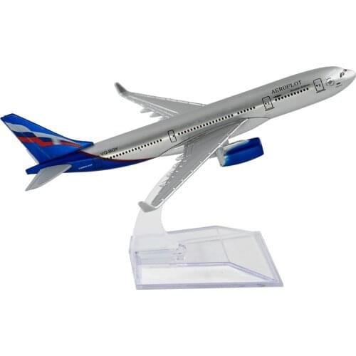1/400 Scale Alloy Aircraft Airbus a330 Aeroflot Russia Airlines 16cm Alloy Plane Model Toys Children Kids Gift for Collection