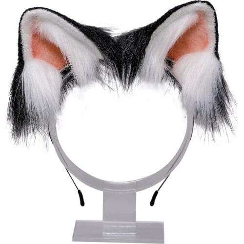 Anime Animal Ears Hair Hoop Kawaii Plush Cat Ears Lolita Headdress HairBand Hair Clip Hand Made Halloween Cosplay Hairpin