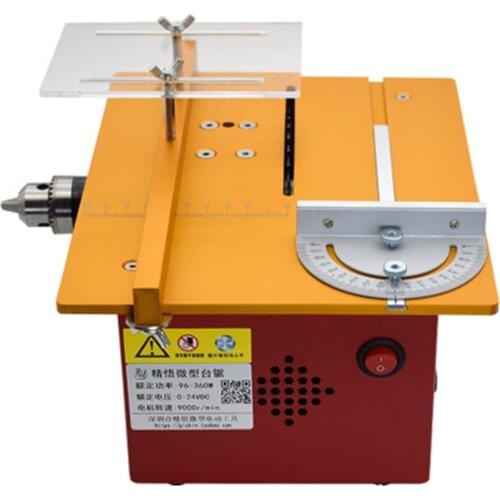 Mini Table Saw Desktop Chainsaw DIY Home Small Wood Tools Cutting Equipment Sliding Table Saw Horizontal Woodworking Machinery