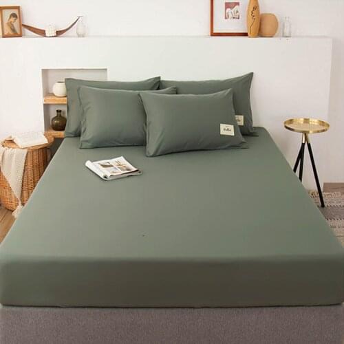 Soft Fitted Sheet With Elastic Band Solid Bed Sheet Cover-Wrinkle,Fade,Stain And Abrasion Resistant Sheets