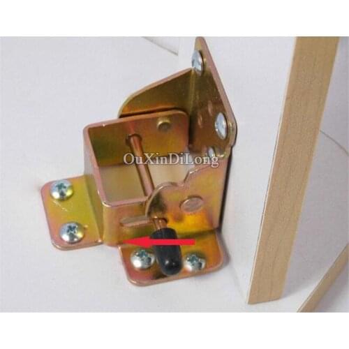Brand New 4PCS/lot Iron Locking Folding Table Chair Leg Brackets Hinges Furniture DIY Set/Kit