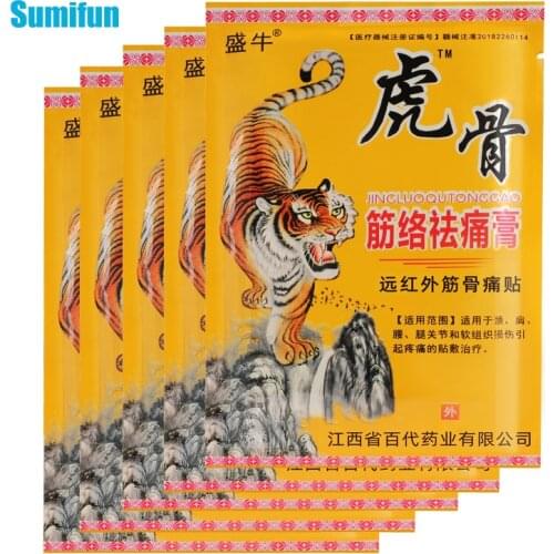 40Pcs Tiger Pain Relief Patch Chinese Herbal Medical Plaster for Arthritis Neck Cervical Knee Muscle Sprain Orthopedics Analgesi