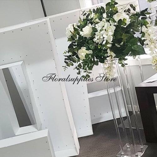 New design acrylic flower vase wedding flower arrangment stand clear display rack 10pcs/lot