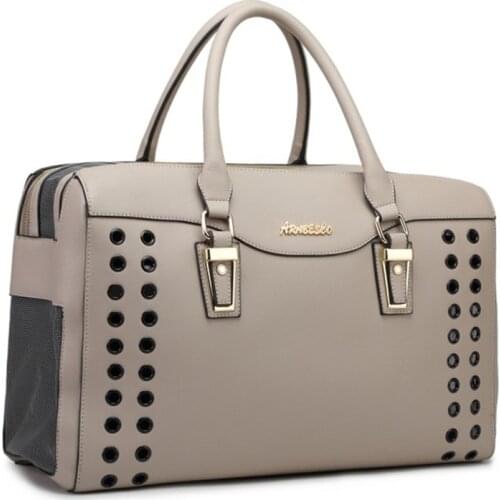 Luxury Pu Leather Pet Carrying Bag Travel Handbag Small Cat Dog Carrier Bag Portable Outdoor Pet Carrier Supplies