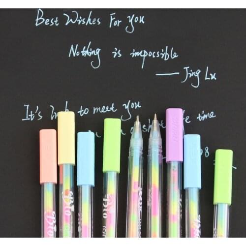 2PCS DIY Kawaii Water Color Chalk Paint Gel Pen for Kids Diary Decoration Scrapbooking Korean Stationery