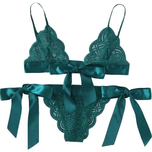 Sexy Lingerie Sexy Lingerie Bow Lace Three Point Valentines Day Sexy Set Exotic Sets