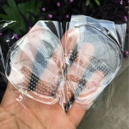 Silicone forefoot forefoot gel toe Transparent adhesive gel anti slip High heel insoles pads Insert Cushion 3pair=6pcs BJ252582