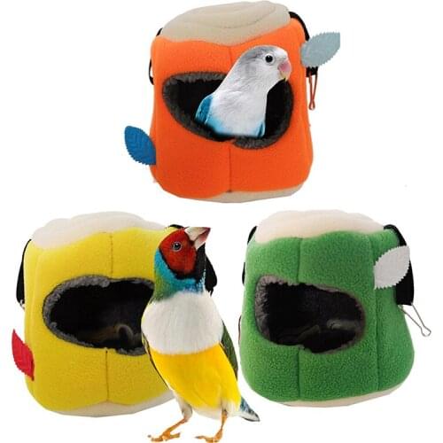 Warm Hammock Cage Lovely Pet Bird Parrot Parakeet Soft Hut Tent Bed Hanging Cave Bunk Toy Bird Nest Birdhouse Supplies