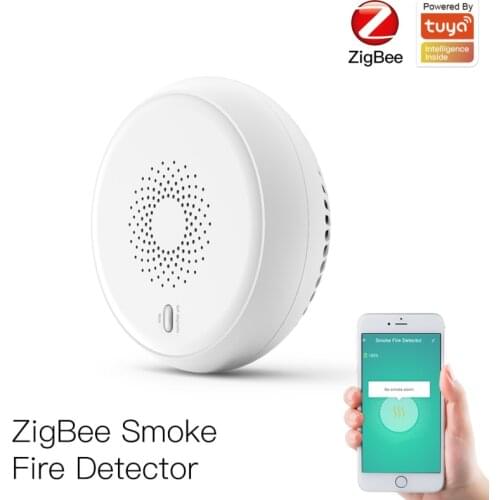 Tuya Zigbee Smart Smoke Detector Sensor Security Alarm System Smart Life/tuya App Smoke Alarm Fire Security Dropship