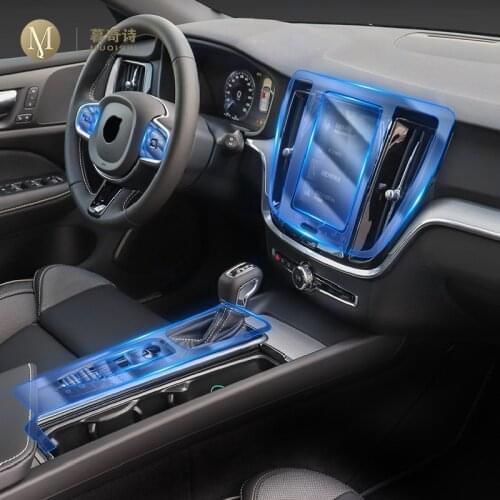 For Volvo S60 V60 2020 2021Car Interior Center console Transparent TPU Protective film Anti-scratch Repair film Accessorie Refit