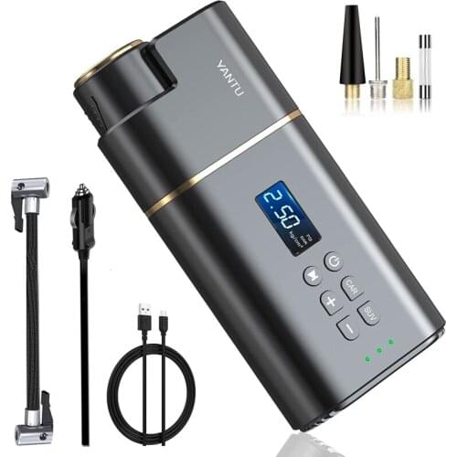 YANTU 150 PSI Tire Inflator, Portable Electric Air Compressor for Cars,120W Tire Pump with Digital Display,Auto Shut Off