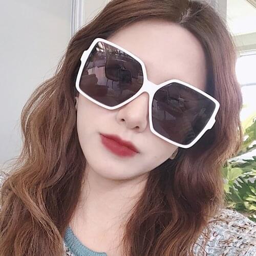 Big Frame Gradient Shades Oversized Sunglasses Square Brand Designer Vintage Women Fashion Sun Glasses Oculos De Sol UV400