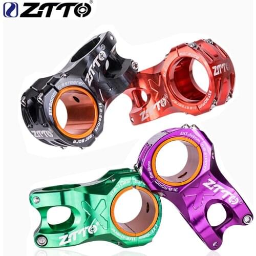 ZTTO Mountain Bike Steerer MTB 50mm Stem CNC 35mm 31.8mm Handlebar Bicycle ultralight 0 Degree Rise DH AM Stem Enduro 28.6mm