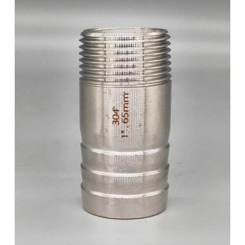 1-1/4" 1-1/2" 2" 2-1/2" 3" 4" 304 Stainless Steel Barbed Hose Male Threaded Lathe Pipe Fitting Connector