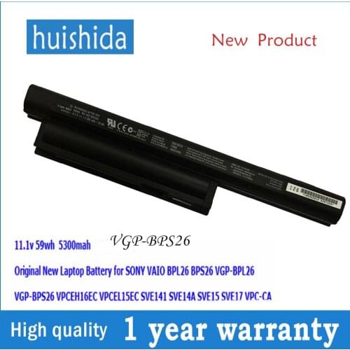11.1V 59wh VGP-BPS26 New original laptop battery for Sony VGP-BPL26 BPS26 Vaio SVE14A SVE15 SVE17 VPCEH16EC VPCEL15EC series