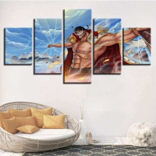 5 Pieces Wall Art Canvas Painting Anime Character Posters Modern Home Decoration Modular Pictures Living Room Free Shipping