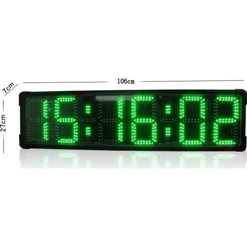 8" singel-sided waterproof LED clock digital electronic race timing clock with count up functions