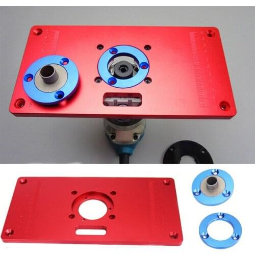 Aluminum Router Table Insert Plate w/ 2 Router Insert Rings for Woodworking Benches Router RT0700C