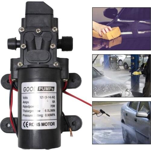 60W DC 12V High Pressure Auto Diaphragm Water Pump 115 PSI Self-Priming Water Pump For Water Purifier Pressurizer Caravan Boat