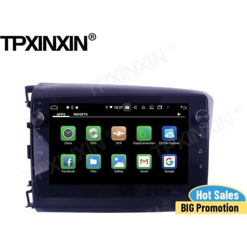 Carplay Car Radio Stereo Receiver Android 10 For Honda Civic 2011 2012 2013 2014 2015 DSP GPS Navigation Player Auto Audio Unit