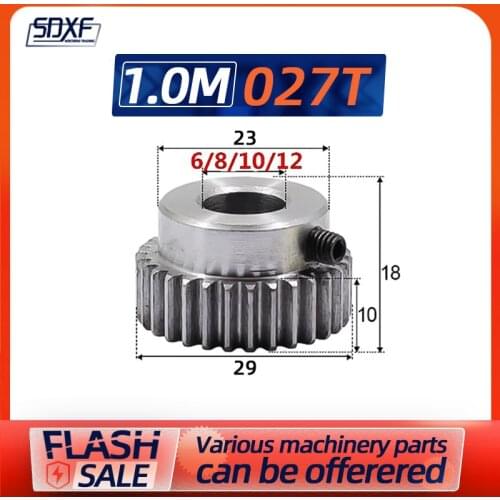 One piece, spur gear, 1M27T, No. 45 steel, factory direct sale, precision gear