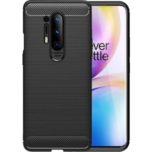 For Cover OnePlus 8 Pro Case For OnePlus 8 Shockproof Carbon Fiber Silicone Protective Phone Case For OnePlus 8 7T Pro Fundas