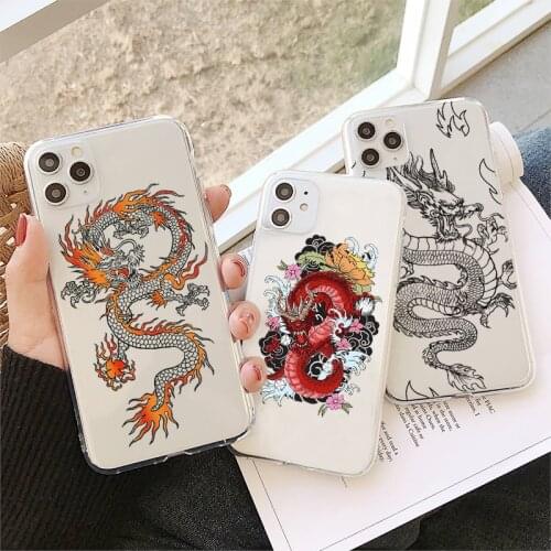 Dragon Phone Case For Huawei Y9a Y7a Y9 Prime Y7 Y6 Pro P Smart 2021 2020 Z Mate 40 10 20 P20 P30 P40 Lite E Pro TPU Cover