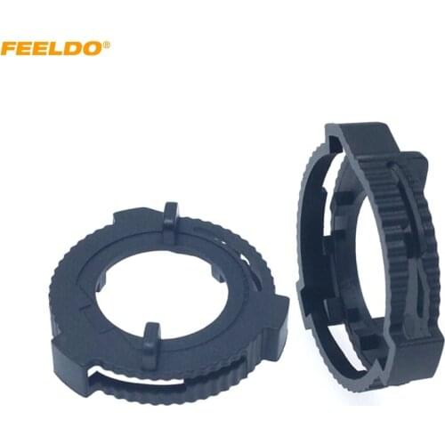 FEELDO 2Pcs H7 Car LED Headlight Holder Adapters For Ford Fiesta 2019 Lamp Base Bulb Holder #FD6395