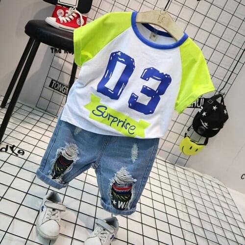 Retail summer new boy T-shirt + pants two sets Childrens clothing kids clothes baby boy clothes boys sets 2018