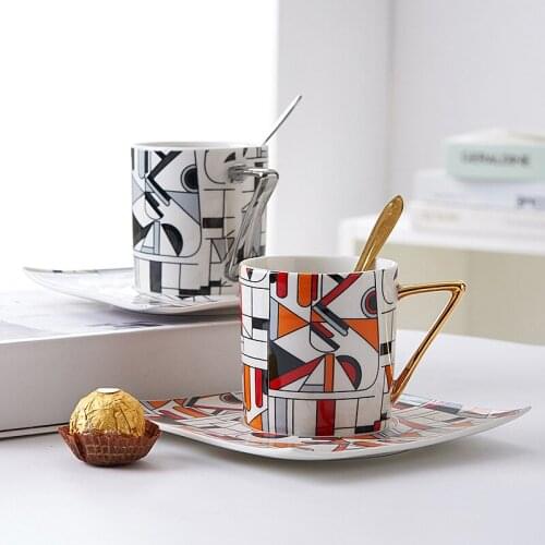 Ceramic Mugs Coffee Milk Tea Cups Office Cup & Saucer Porcelain Espresso Cup, Porcelain Tea Set