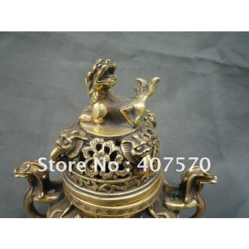 Collectable Qing Dynasty copper Dragon Incense Stove\Censer,Decoration