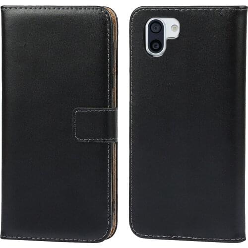 Leather Case Wallet Flip Cover Case Fitted Case for Sharp Aquos R2 holster protective phone shell retro business GG