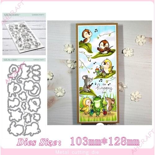 Music party Stamp and Metal Cutting Dies DIY Scrapbooking for Photo Album Decorative Embossing Silicone Clear Stamps 2020