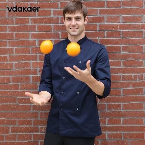 Men and Women Hotel Chef Uniform Long Sleeved chef clothes Female Cake Baker Canteen Kitchen Chef Jackets hotel uniform