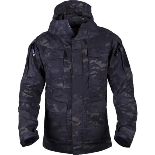 Camouflage Military Jackets Autumn Multi-Pockets Windbreaker Coat Army Field Tactical Jacket Men Waterproof Rip-Stop