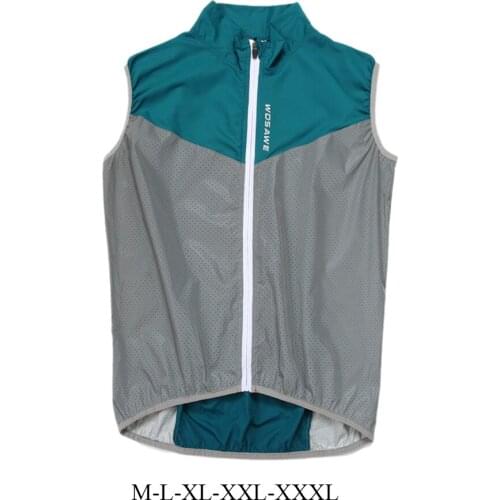 Men Women Cycling Vest Windproof Waterproof Running Vest MTB Bike Bicycle Reflective Clothing Sleeveless Cycling Jacket