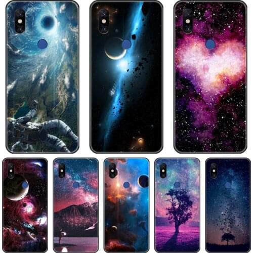 Soft TPU Case For Xiaomi Mi Mix 1 2 2S 3 Black Star Space Astronaut Silicone Back Cover For Xiaomi Mi Max Note 1 2 3 Phone Case