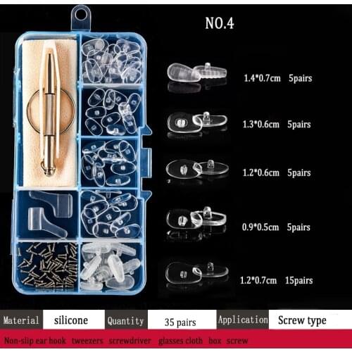 Tiny Screws Set Sunglass Spectacles Nut Kit Eyeglasses Silicone Nose Pad Micro Screwdriver Repair Tool Tiny With Tweezer
